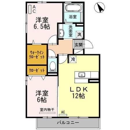 スマイリーハウス２番館（D)の物件間取画像